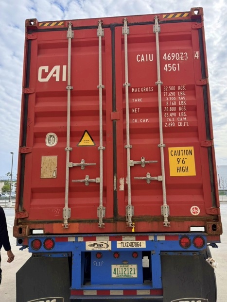 Cierre de contenedor listo para exportación