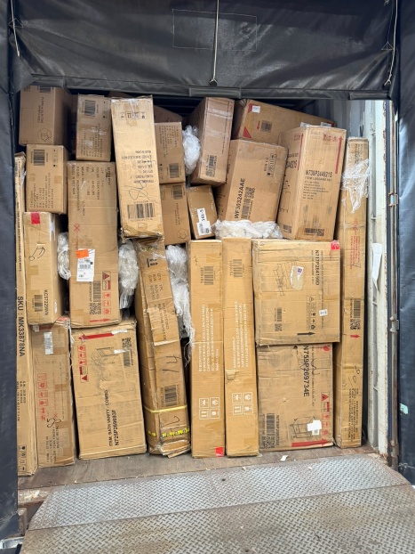 Contenedor de 40 pies listo para exportación