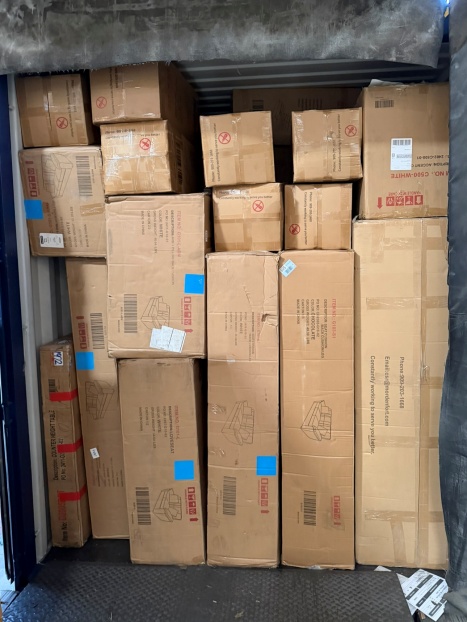 Contenedor lleno listo para despacho